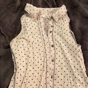 Button up collared tank